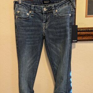 NWT True Religion Billie low rise straight leg stacked jean size 25
